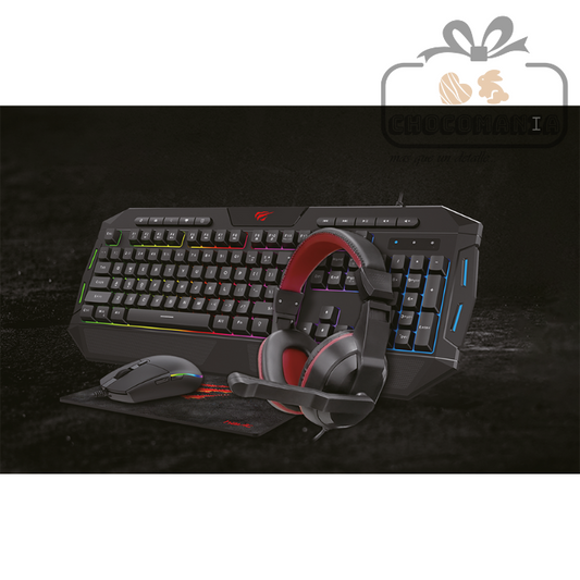 COMBO GAMER HAVIT KB501CM TECLADO/MOUSE/AUDIFONOS/MOUSE PAD