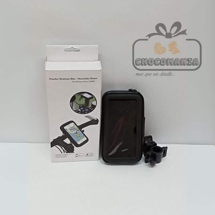 ESTUCHE PARA CELULAR MONTAJE MOTO/BICICLETA HASTA 6,2 PULGADAS - CHOCOMANIA