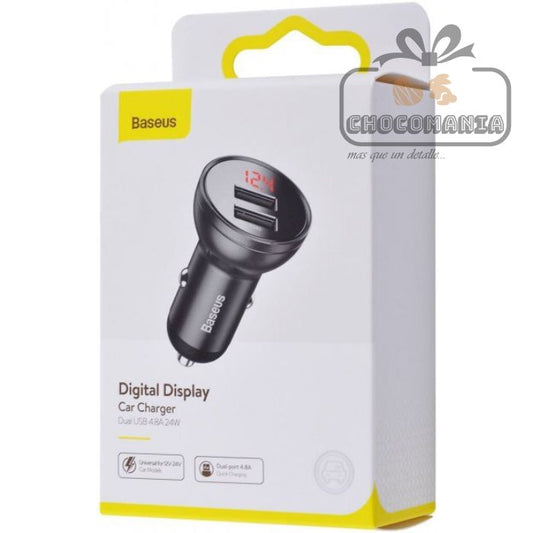 CARGADOR PARA AUTOS BASEUS CCBX-0G CARGA RAPIDA 24W - CHOCOMANIA