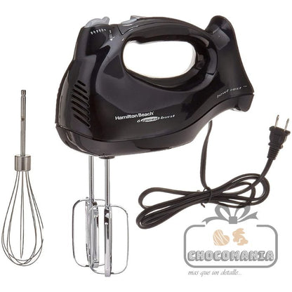 BATIDORA MANUAL HAMILTON BEACH NEGRA 62692 CON ESTUCHE - CHOCOMANIA